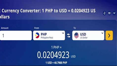 conversion philippine peso to usd